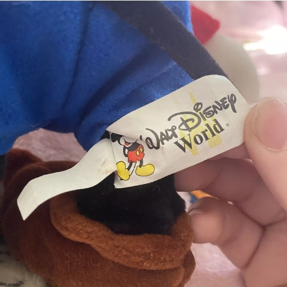 Vintage Walt Disney World Mickey Mouse Fantasia Sorcerer Plush Stuffed Animal - Picture 3 of 4